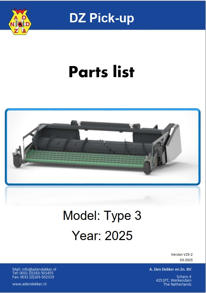 Parts list 2025